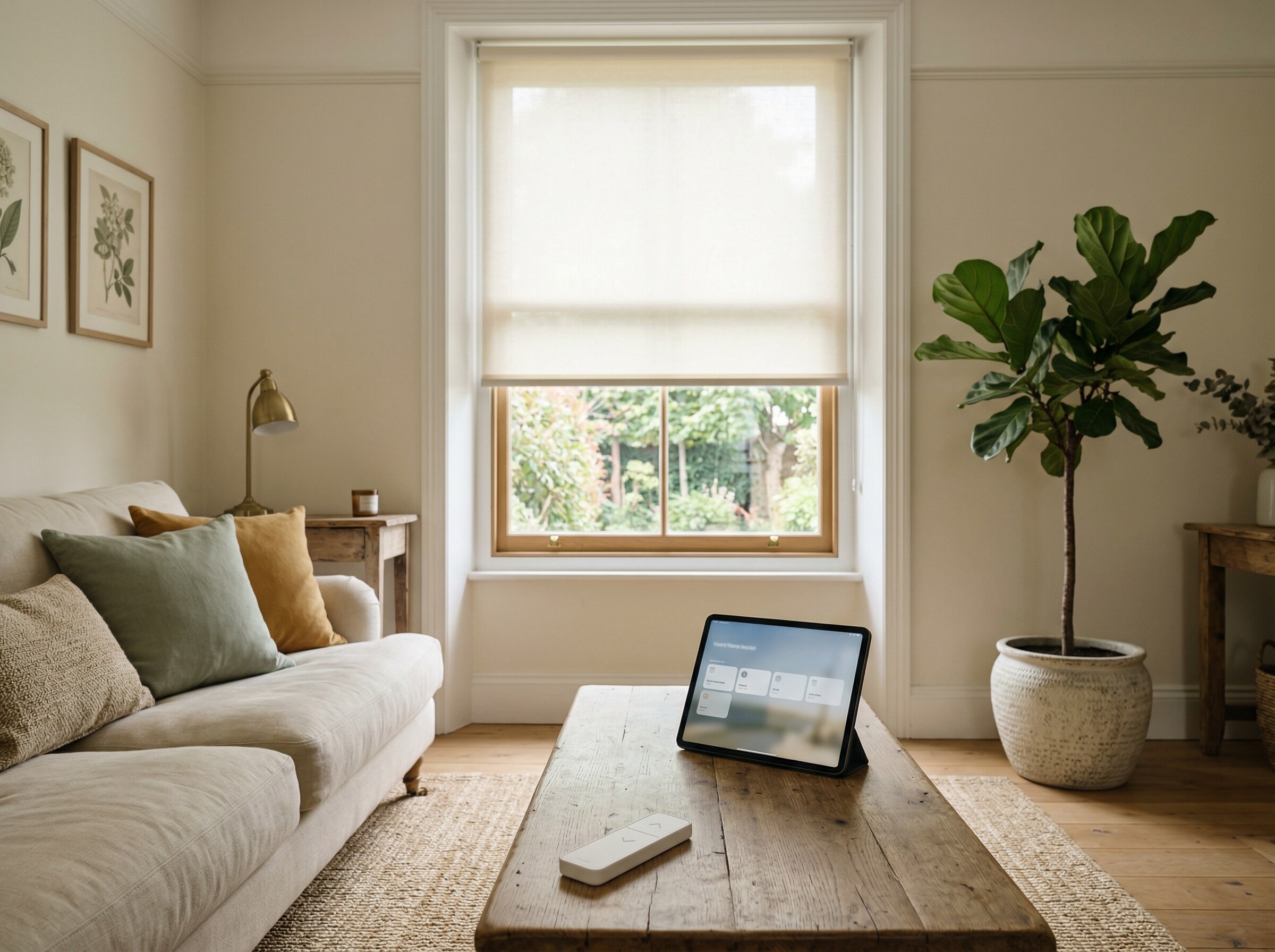 Motorised remote-controlled blinds